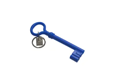 Blue Key Keychain