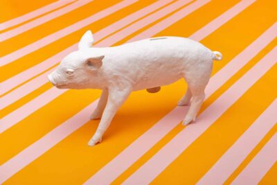 BANK IN THE FORM OF A PIG (Matte White) - Image 2