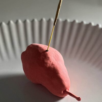 Pink Pear Altar Fruit Incense Burner (without plate)
