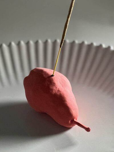 Pink Pear Altar Fruit Incense Burner (without plate)