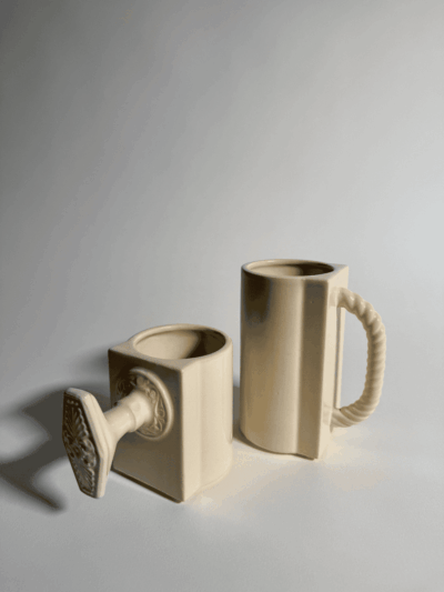 Two White Waldorf Mugs Set - Image 4