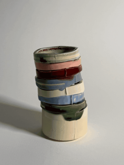 White Fuse Vases - Image 2