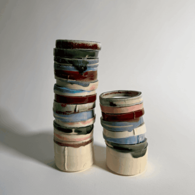 White Fuse Vases