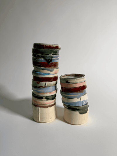 White Fuse Vases