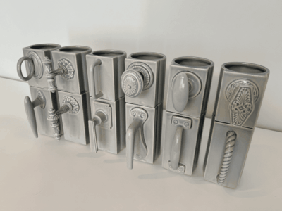 Set of 12 Jaleh Blue Mugs - Image 5