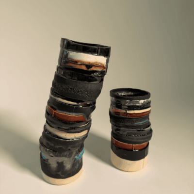 Black Fuse Vases