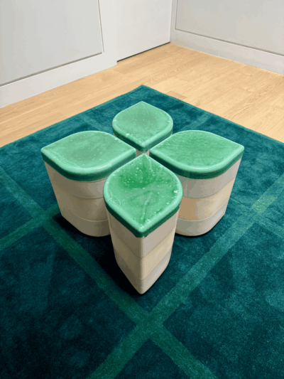 Set of 4 Oribe Green Perfect Leaf Tables - Image 2