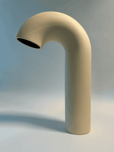 Black and Beige Fat Pipe Lamp - Image 2