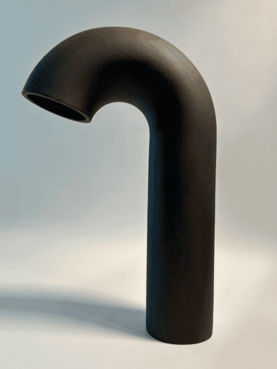 Black and Beige Fat Pipe Lamp - Image 4
