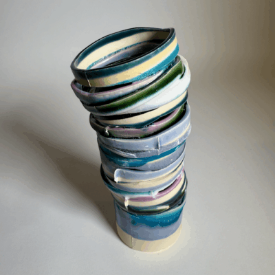 Fuse Vase / Tall Blue