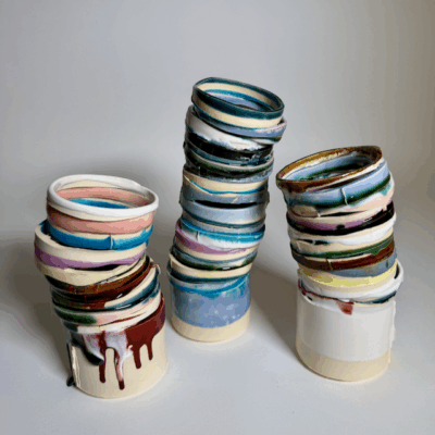 Fuse Vase / Colorful White Set