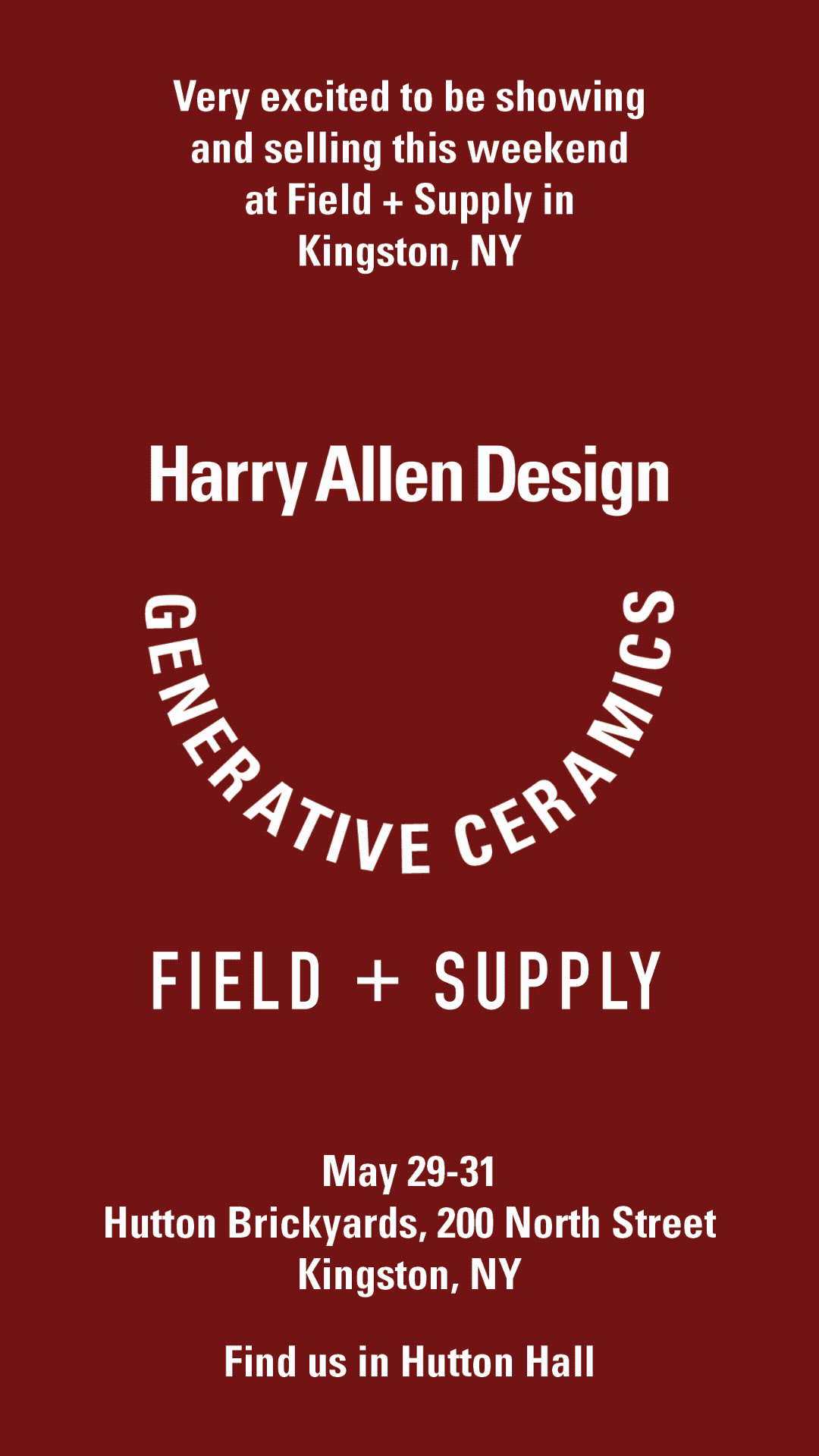 Harry Allen Design | Harry Allen Design @ Field + Supply